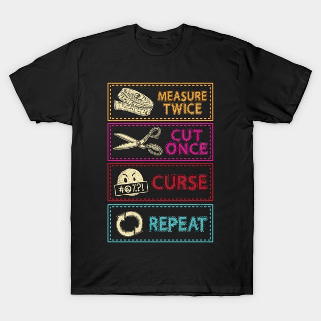 Funny Sewing Sewer Design T-Shirt by Pummli